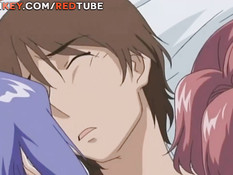 Две развратные аниме девки никак не могут поделить одного парня