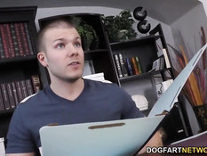 Чёрный бойфренд оттрахал сисястую блондинку в чулках Lexi Lowe