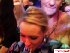 Девки страстно целуются и отсасывают у парней хуи на вечеринке