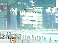 Секс со знойными бразильскими девками на фоне красивой природы