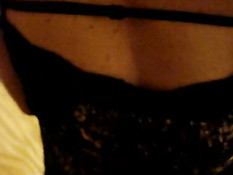 Девка в чёрном белье играет с дилдо, а потом ебётся с бойфрендом