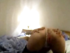 Поставил раком жену в чёрных чулках и засадил в анал свой член