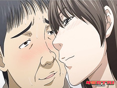 Очкастая хентай секретарша сосёт у мужика член и ебётся в офисе