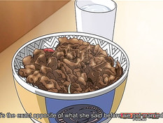 Очкастая хентай секретарша сосёт у мужика член и ебётся в офисе