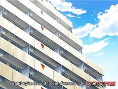 Очкастая хентай секретарша сосёт у мужика член и ебётся в офисе