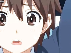 Паренёк дал пососать член хентай студентке с красными волосами