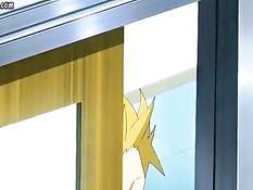 Паренёк дал пососать член хентай студентке с красными волосами