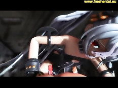 Парень занимается сексом с аниме девчонкой в латексном костюме