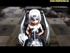 Парень занимается сексом с аниме девчонкой в латексном костюме