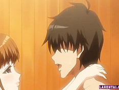 Грудастая хентай дьяволица садится на парня и прыгает на члене