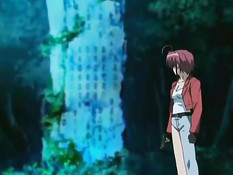 Монстр поймал в лесу хентай девушку и обвил своими щупальцами