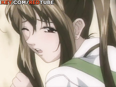 Очкастая хентай нимфоманка вынуждает парня заниматься сексом