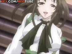 Очкастая хентай нимфоманка вынуждает парня заниматься сексом