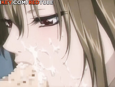 Очкастая хентай нимфоманка вынуждает парня заниматься сексом