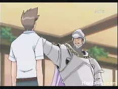 Красивая аниме подруга с зелёными волосами сосёт член в позе 69