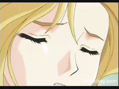 Похотливый мужик оттрахал хентай студентку с красными волосами