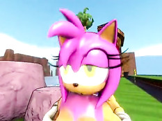 Красочные секс сцены с сисястыми персонажами из игр серии Sonic