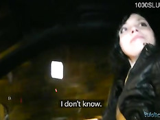 Ночью он снял на улице славянскую шлюху и отымел в своём авто