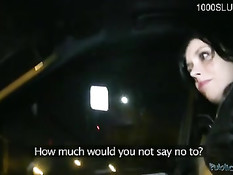 Ночью он снял на улице славянскую шлюху и отымел в своём авто