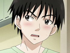 Грудастая хентай студентка Юри Котобики отсасывает у парня член