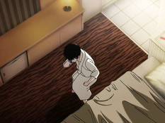 Грудастая хентай студентка Юри Котобики отсасывает у парня член