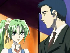 Парень ебёт хентай подругу с хвостиками на заднем сиденье в такси