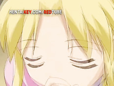 Две аниме девки по очереди заходят в спальню и ебутся с парнем