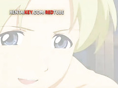 Две аниме девки по очереди заходят в спальню и ебутся с парнем