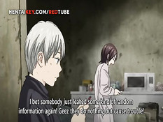 Милая аниме блондинка на кровати занимается любовью с парнем