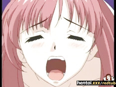 Парень вышел из такси и оттрахал трёх развратных хентай подруг