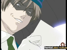 Парень вышел из такси и оттрахал трёх развратных хентай подруг