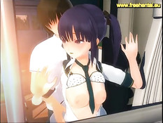 Сексуальная аниме девка вошла в аудиторию и соблазнила парня