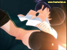 Сексуальная аниме девка вошла в аудиторию и соблазнила парня