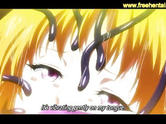 Монстры делают хентай девчонкам фистинг длинными щупальцами