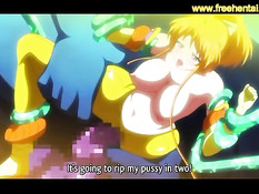 Монстры делают хентай девчонкам фистинг длинными щупальцами