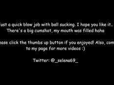 Девчонка с косой вылизала парню мошонку, а потом сделала минет