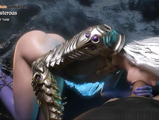 Шокирующе сексуальные 3D девки мастурбируют и ебутся с парнями