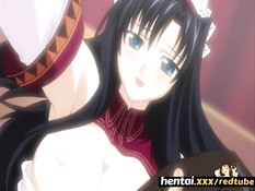 Парень отлизал киску у сисястой хентай подруги и вставил свой хуй