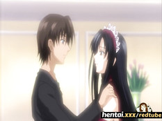 Парень отлизал киску у сисястой хентай подруги и вставил свой хуй