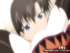 Парень отлизал киску у сисястой хентай подруги и вставил свой хуй