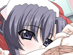 Возбуждённый мужчина жёстко отодрал связанную хентай девушку