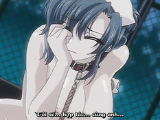 Возбуждённый мужчина жёстко отодрал связанную хентай девушку