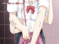 Он зашёл в женскую душевую и оттрахал хентай студентку с косой