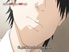 Он зашёл в женскую душевую и оттрахал хентай студентку с косой