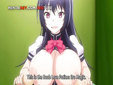 Пышногрудые хентай девушки в красивых чулках ебутся с парнями