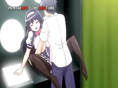 Пышногрудые хентай девушки в красивых чулках ебутся с парнями