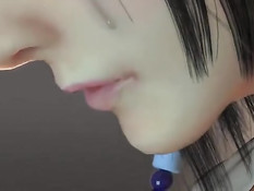 Сексуальная 3D брюнетка на улице занимается сексом с приятелем