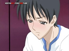 Горячая хентай девка с большими сиськами затрахала своего парня