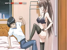 Горячая хентай девка с большими сиськами затрахала своего парня