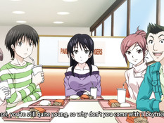 Возбуждённые аниме студенты занимаются сексом с однокурсницами